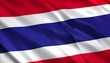 © Foundry - Thailand national flag with five horizontal stripes in red, white, and blue—central blue band twice as wide