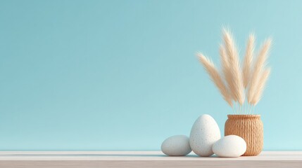 Wall Mural - minimalistic photo of serene outdoor scene for sukkot with subtle festive elements showcasing clean 