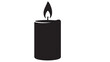 © Zulfa - Black and white candle illustration, simple vector design