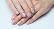 © Art by Ahmad - Elegant French Manicure with a Modern Twist Featuring Glitter Accents