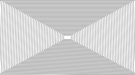 Wall Mural - Geometric vector background with concentric square lines in optical illusion style. Minimal abstract pattern ideal for posters, tech layouts, packaging, and modern branding.