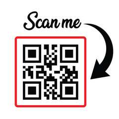 scan qr code icon. digital scanning qr code. qr code scan for smartphone. scan here text on top of t