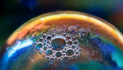 Wall Mural - bubble macro captivating macro shot of a foamy bubbly texture creating an abstract study in light and shadow the unique surface textures create a sense of depth and intrigue