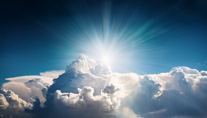 Wall Mural - bright light from cloudy sky