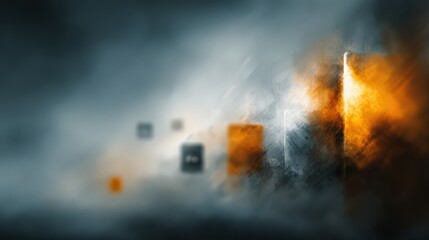 Wall Mural - Abstract Dynamic Orange Light Background