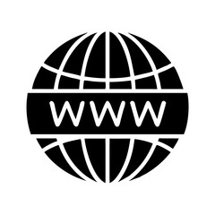 The WWW icon. SEO and browser, development symbol. UI. Web. Logo. Sign. Flat design