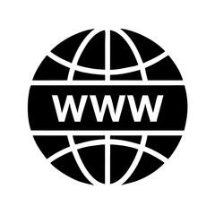The WWW icon. SEO and browser, development symbol. UI. Web. Logo. Sign. Flat design