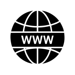 The WWW icon. SEO and browser, development symbol. UI. Web. Logo. Sign. Flat design
