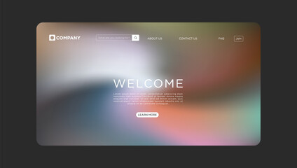Professional website landing page design with soft colors and welcoming message for your company