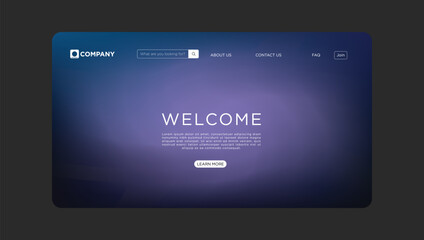 Modern website template design welcomes users with minimalist interface and intuitive navigation tools