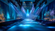 © john - Stage design blue lighting event venue modern interior architecture spotlight ceremony show presentation 100