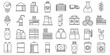 © anatolir - Biogas plant icons set. Collection of line icons representing energy and industrial concepts