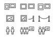 © OLEKSANDR - Line icon set symbol outline vector contour collection prompt minimal exhibition