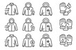 © OLEKSANDR - Gear minimal outline collection contour line icon set stroke icons vector prompt