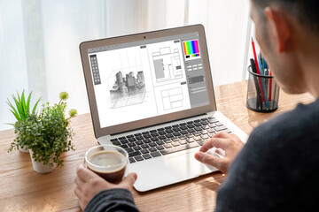 Wall Mural - architectural design modish software application for architect business and professional designer