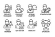 © Oksana Burka - Minimalistic Icons of Project and Software Development Team Roles