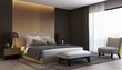 © Janet - bedroom interior for modern home and hotel bedroom 3d render image