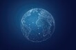 © rendy - Digital globe network graphic.  Abstract representation of global interconnectedness