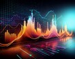 © Matt - abstract financial data visualization with fluctuating graphs and charts displayed on a digital screen