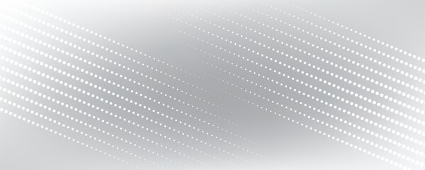 Wall Mural - Dot white gray wave light technology texture background vector