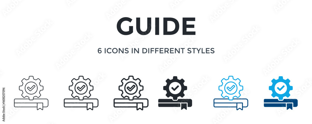 Guide Icon In Different Style Vector Illustration. Designed In Thin ...