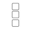 © The Creative Idea - 2d Three vertically aligned outlined squares on a white background, showcasing clean, minimalist layout for user interface, design elements, or abstract visuals.