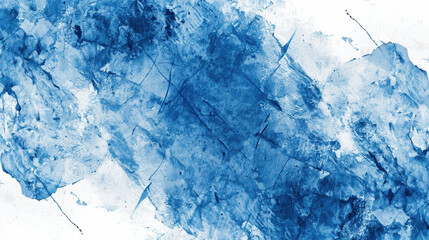 Wall Mural - vibrant blue watercolor texture background with soft, flowing patterns and abstract shapes, evoking 