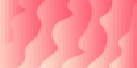 Canvas Print - abstract wavy background with glass effect. pink gradient. multi layers.