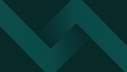 Wall Mural - abstract green lines digital geometric elements modern shiny vector background dark green stripes curve luxury for business EPS 10