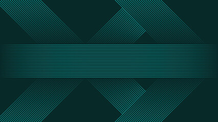 Wall Mural - abstract green lines digital geometric elements modern shiny vector background dark green stripes curve luxury for business EPS 10