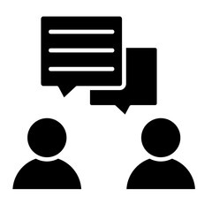 Client Meeting  Icon Element For Design
