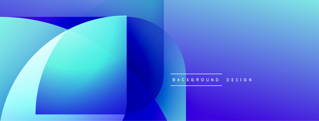 Wall Mural - abstract blue layers create dynamic visual effect. gradient shades suggest depth, modern aesthetic. 