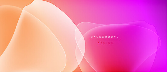 Wall Mural - abstract layers, vibrant colors blend. orange, pink hues create modern background. text reads backgr