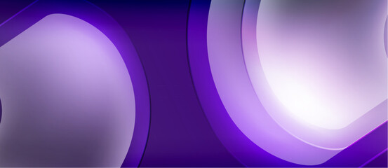 Wall Mural - abstract purple shapes create modern design. smooth gradients suggest light, depth, dimension. minim