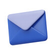 © MSTAIRIN - A blue and gray 3d render of an envelope, symbolizing digital communication and correspondence, isolated on transparent background