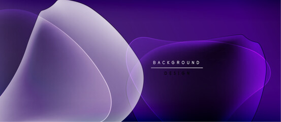 Wall Mural - abstract purple background. overlapping shapes create modern design. gradient effect adds depth, vis