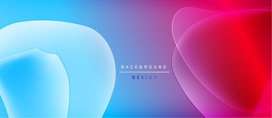 Wall Mural - abstract fluid shapes blend vibrant blue, purple, red hues. modern design suggests dynamic energy, s