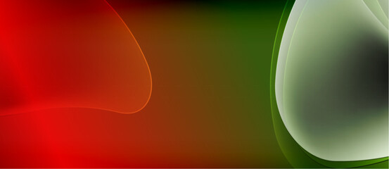 Wall Mural - abstract background features flowing shapes, red transitions to green. smooth gradients create dynam