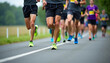 © jack - Marathon Runners Close-up: Team Sport & Healthy Energy on Road