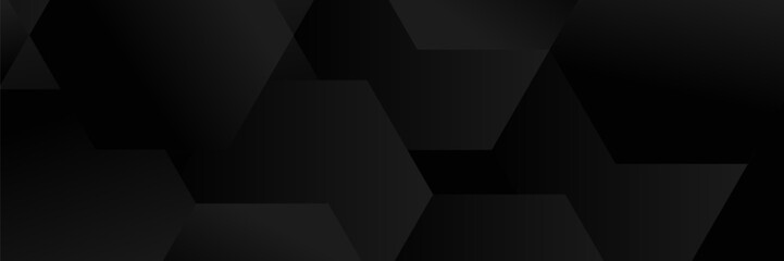 Wall Mural - abstract dark background featuring a soft black gradient and geometric shapes.