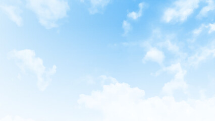 Wall Mural - white fluffy clouds photo. beautiful sky background. the blue sky with white clouds