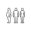 © Md - Human Body Transformation Stages Visual Representation of Weight Change from Overweight to Slim Body Shape Vector Illustration