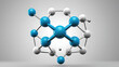 © Jessica - A digital model of a molecule, showing its atoms and chemical bonds.
