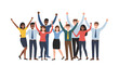 © Maureen - Diverse group of happy business professionals celebrating success with raised hands