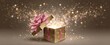 © Andy - A shimmering gift box bursts open, releasing a cascade of golden light and sparkling particles, creating a magical and celebratory atmosphere.