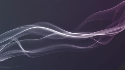Wall Mural - colorful smoke swirling in an abstract wavy pattern against a dark background creates a mesmerizing 
