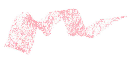 Pink crayon brush stroke isolated on transparent background