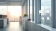 © PalaG - Modern Office Interior with Soft Lighting and Quiet Ambiance