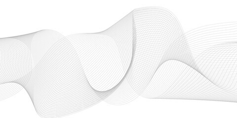 Wall Mural - abstract black lines wave curve motion on white background. abstract background with lines vector.