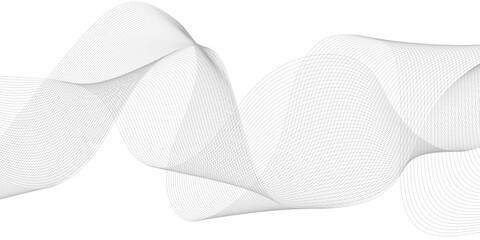 Wall Mural - abstract black lines wave curve motion on white background. abstract background with lines vector.